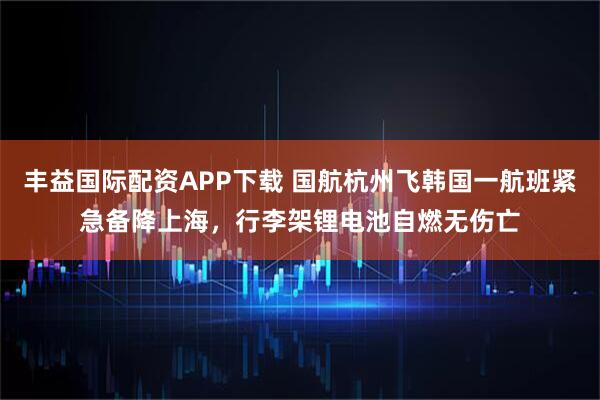 丰益国际配资APP下载 国航杭州飞韩国一航班紧急备降上海，行李架锂电池自燃无伤亡